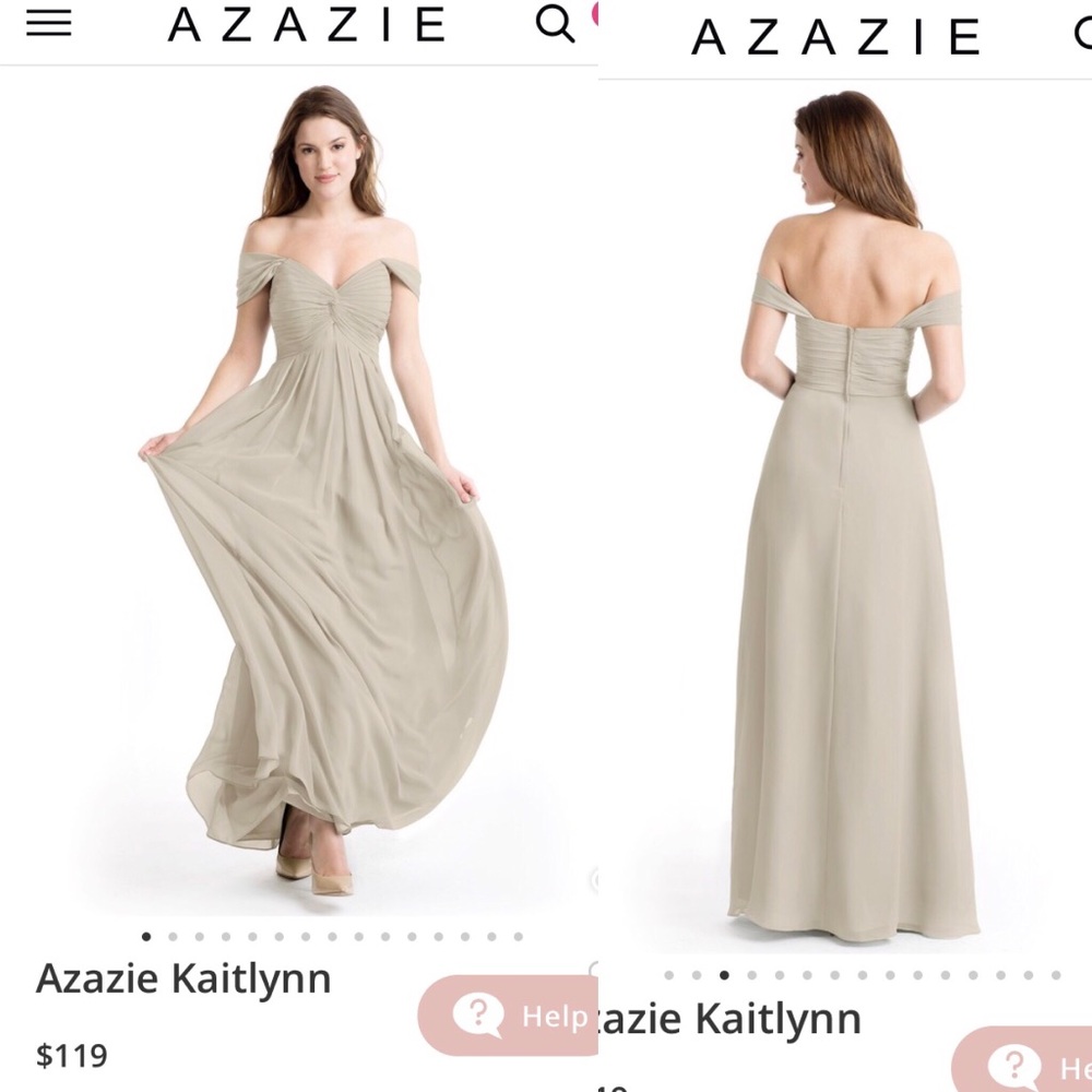 Azazie Kaitlynn Taupe Bridesmaid Dress